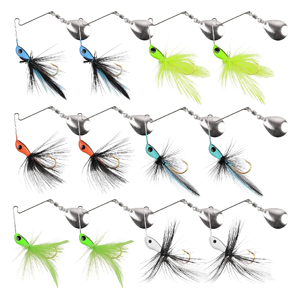 Fishing Lure Spinnerbait - 6 Buah/12 Buah Umpan Pemintal Umpan