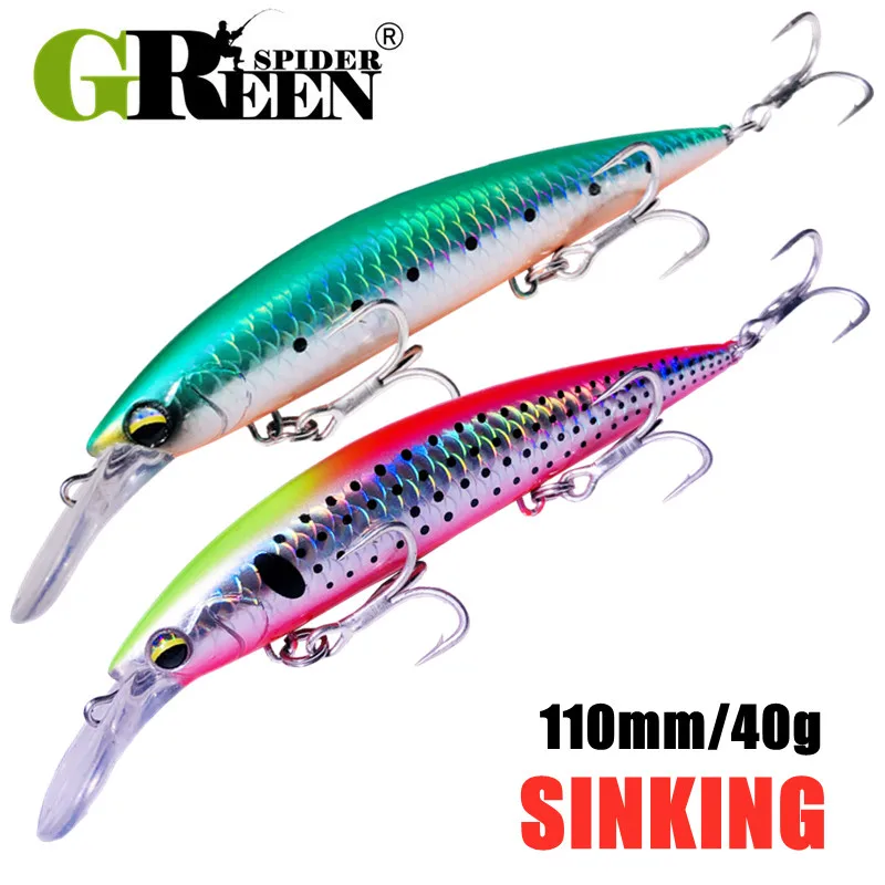 Fishing Lure Jerkbait - GREENSPIDER umpan pancing berat ikan kecil,
