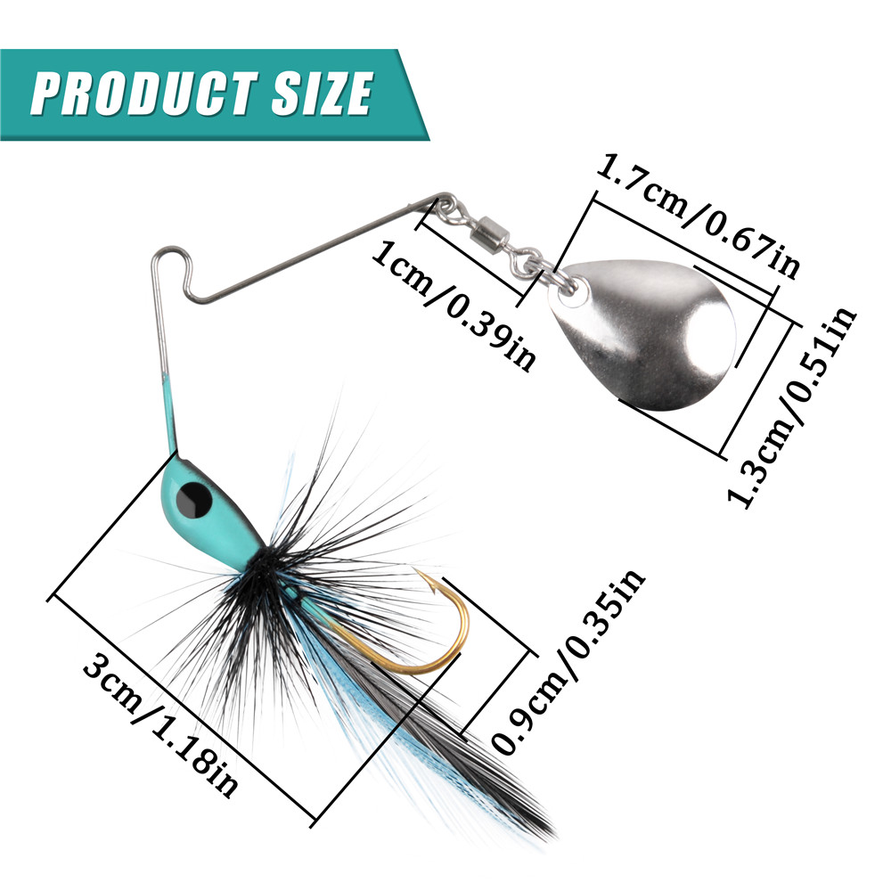 6 Buah/12 Buah Umpan Pemintal  - Fishing Lure Spinnerbait ulasan dan harga
