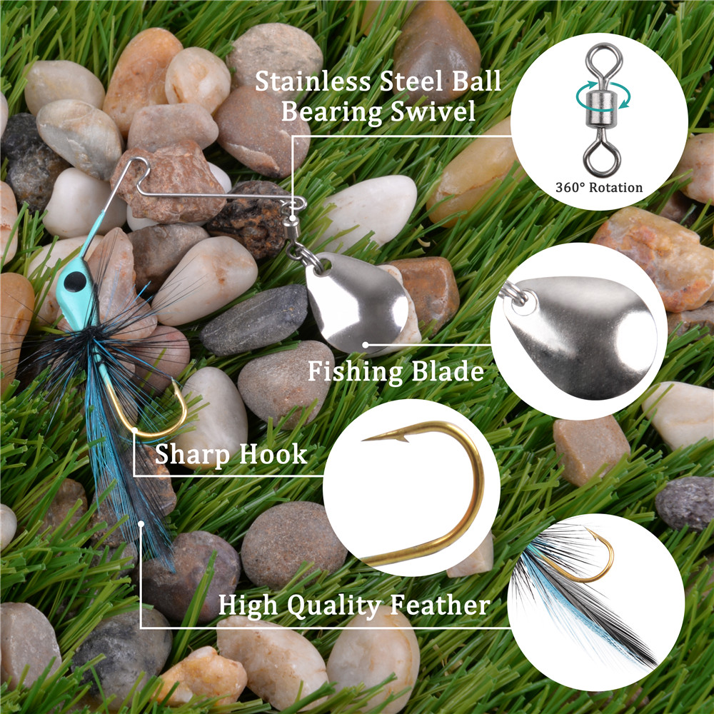 6 Buah/12 Buah Umpan Pemintal  - Fishing Lure Spinnerbait ulasan dan harga
